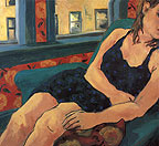 Reclying Woman and Cityscape